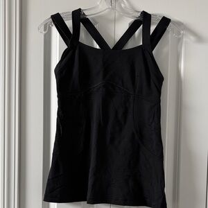 Lululemon Women's Black Strappy Athletic Tank Top